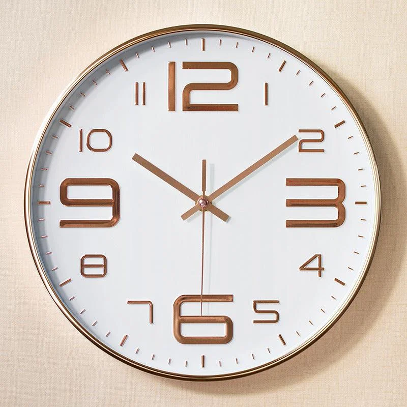 3D Large Numbers Silent Wall Clock 12 Inches -