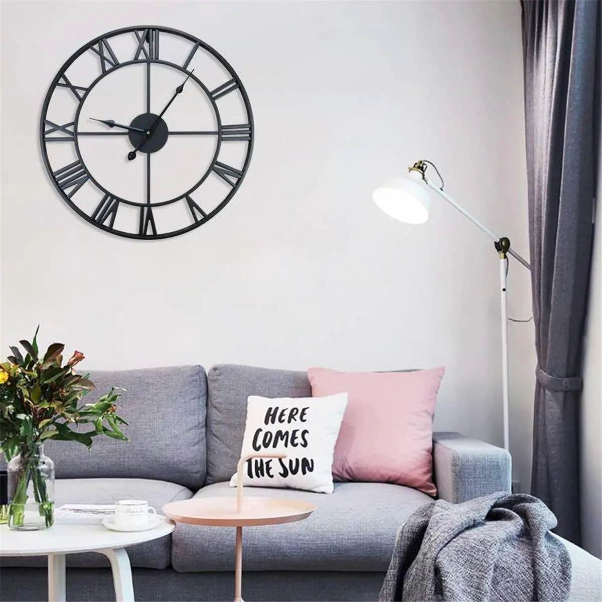 3D Large Roman Numerals Wall Clock Home -  - #tag1#