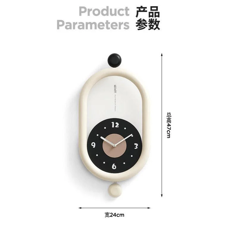 3D Long Pendulum Clock for Living Room -