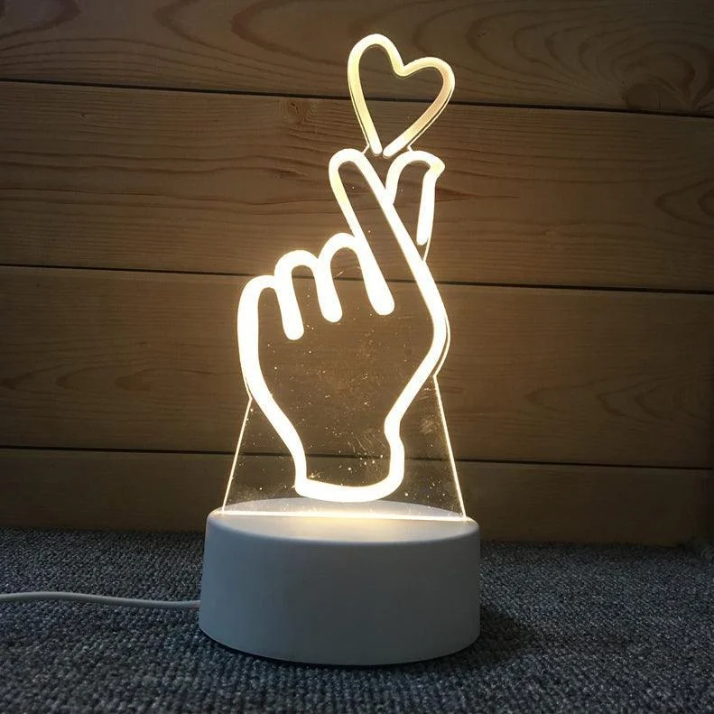 3D Love Bear Night Light -  - #tag1#