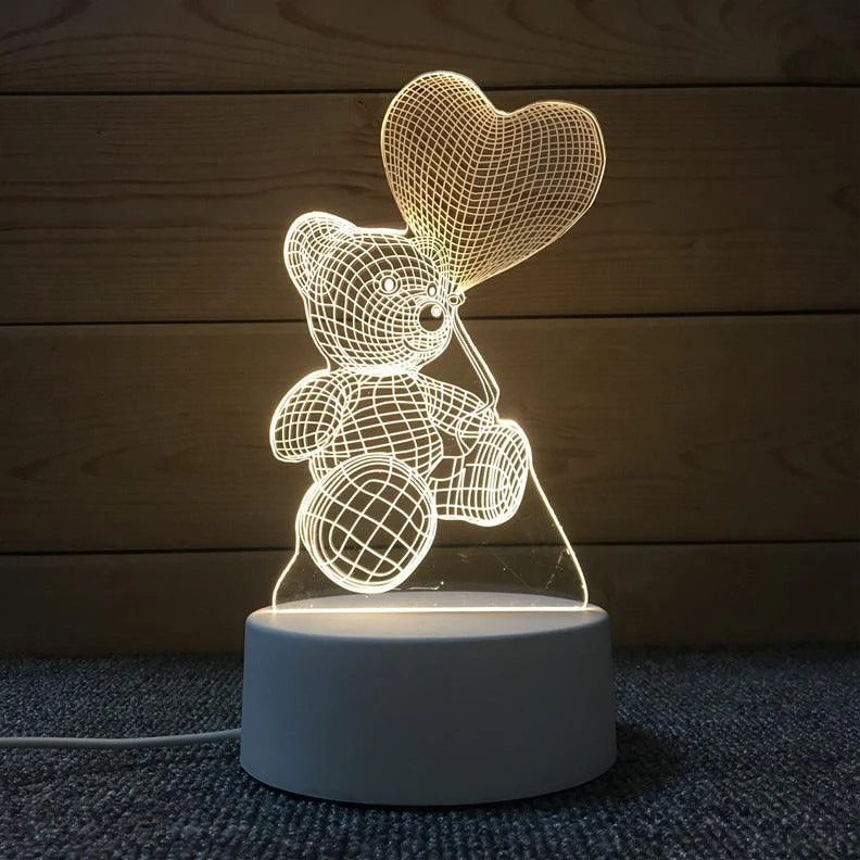 3D Love Bear Night Light -  - #tag1#