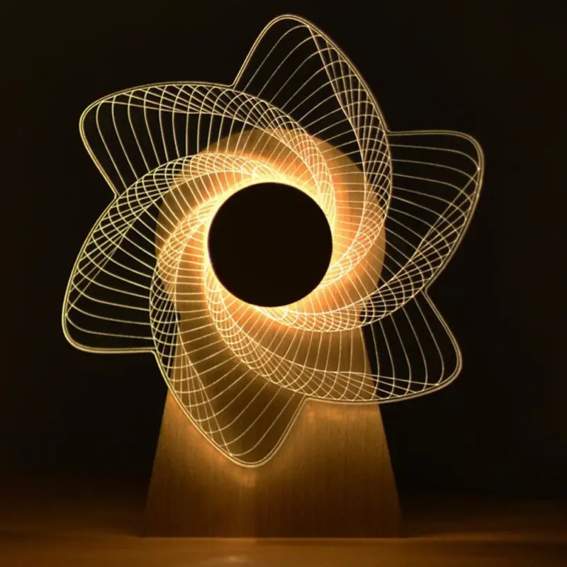 3D Musical Night Lamp Lumina Rotating Feature LED Lighting tag1