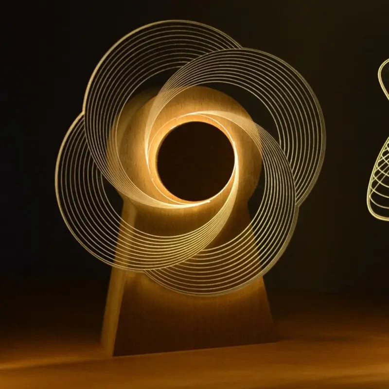 3D Musical Night Lamp Lumina Rotating Feature LED Lighting tag1