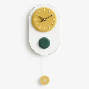 3D Nordic Pendulum Wall Clock for Living Room