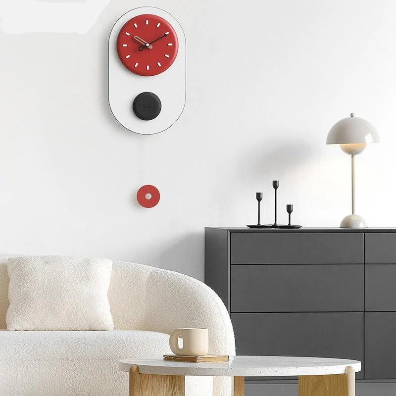3D Nordic Pendulum Wall Clock for Living Room -