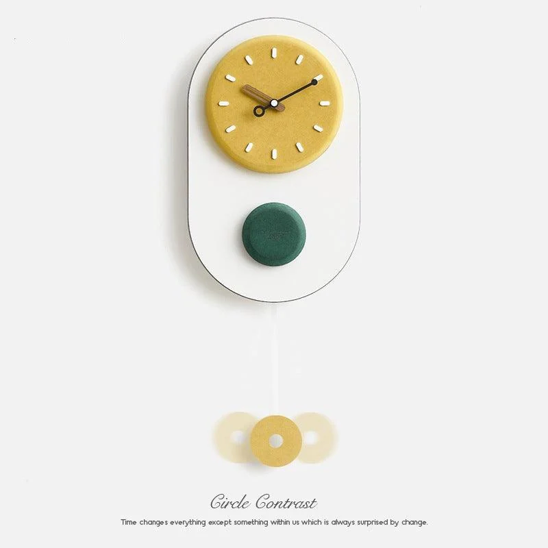 3D Nordic Pendulum Wall Clock for Living Room -