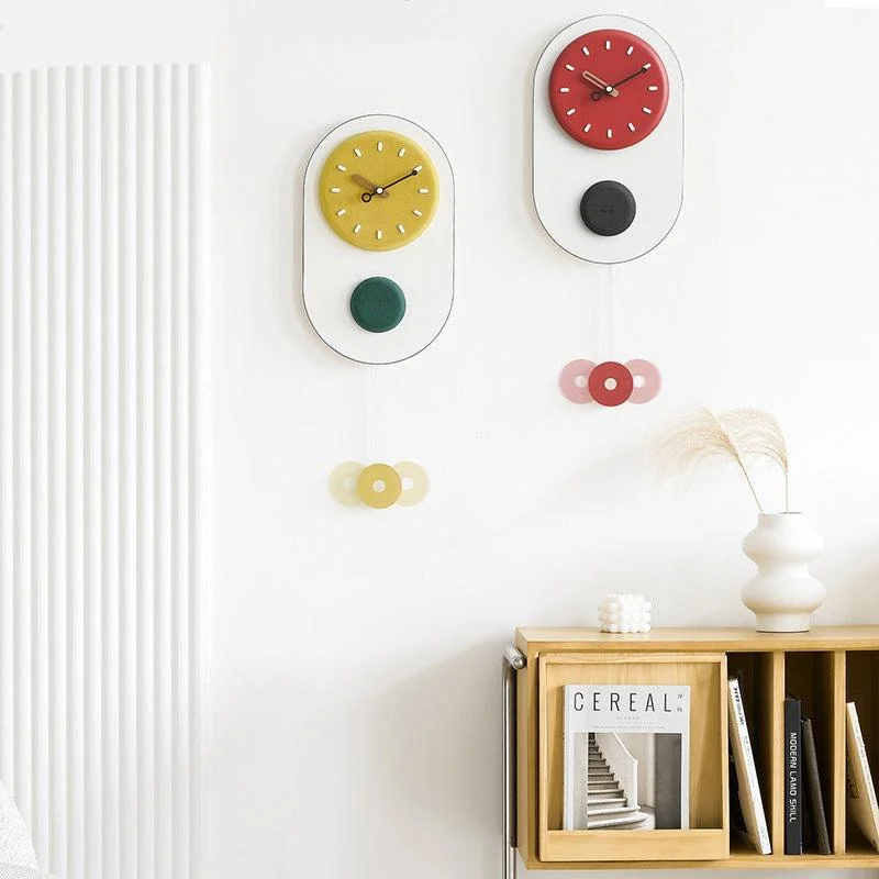 3D Nordic Pendulum Wall Clock for Living Room -
