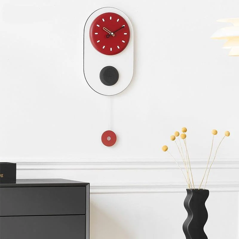 3D Nordic Pendulum Wall Clock for Living Room -