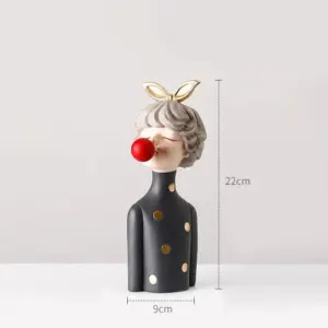 3D Pretty Girl Statue: Modern Nordic Table Décor for Home