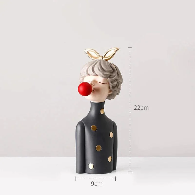 3D Pretty Girl Statue: Modern Nordic Table Décor for Home -