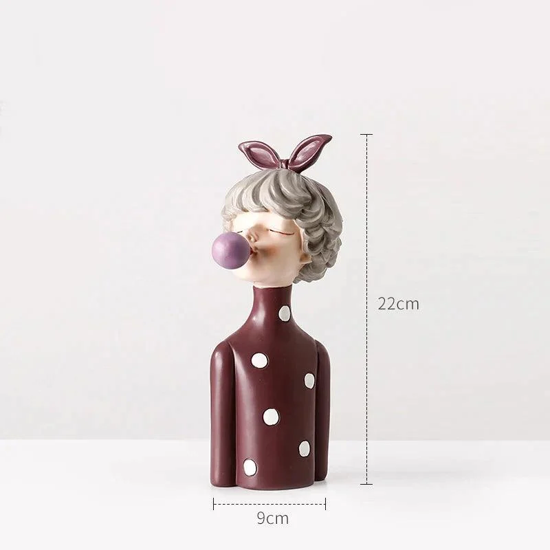 3D Pretty Girl Statue: Modern Nordic Table Décor for Home -