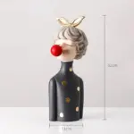 3D Pretty Girl Statue Modern Nordic Table Decor for Home