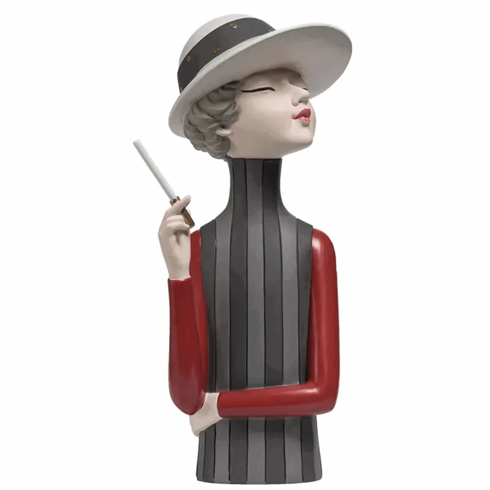 3D Pretty Girl Statue: Modern Nordic Table Décor for Home -