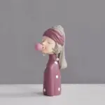 3D Pretty Girl Statue Modern Nordic Table Decor for Home