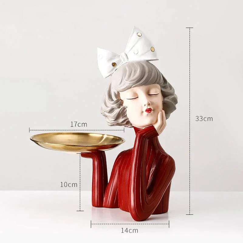 3D Pretty Girl Statue: Modern Nordic Table Décor for Home -