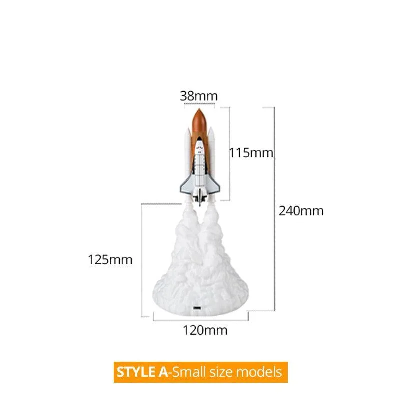 3D Print Apollo Rocket Lamp - Inspirational Night Light -