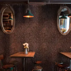 3D Print Metallic Wallpaper for Industrial Restaurants, 33' by 20.5"