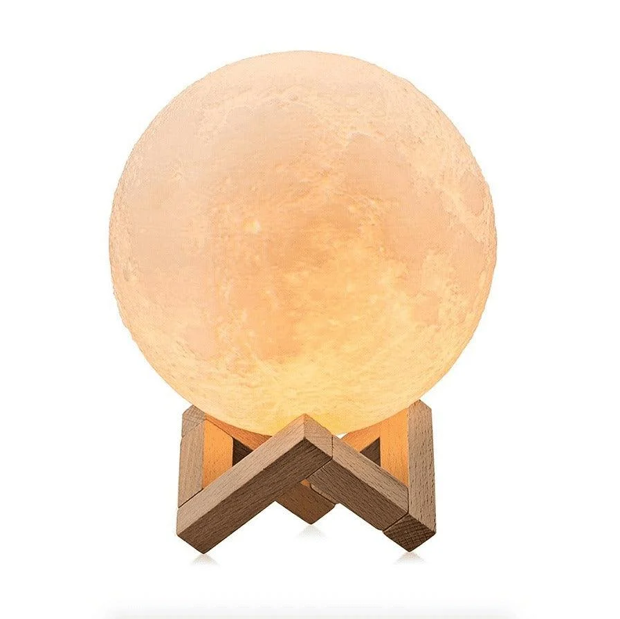 3D Printed Moon Lamp - LED Decor, Light Up Your Night -