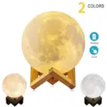 3D Printed Moon Lamp LED Decor Light Up Your Night