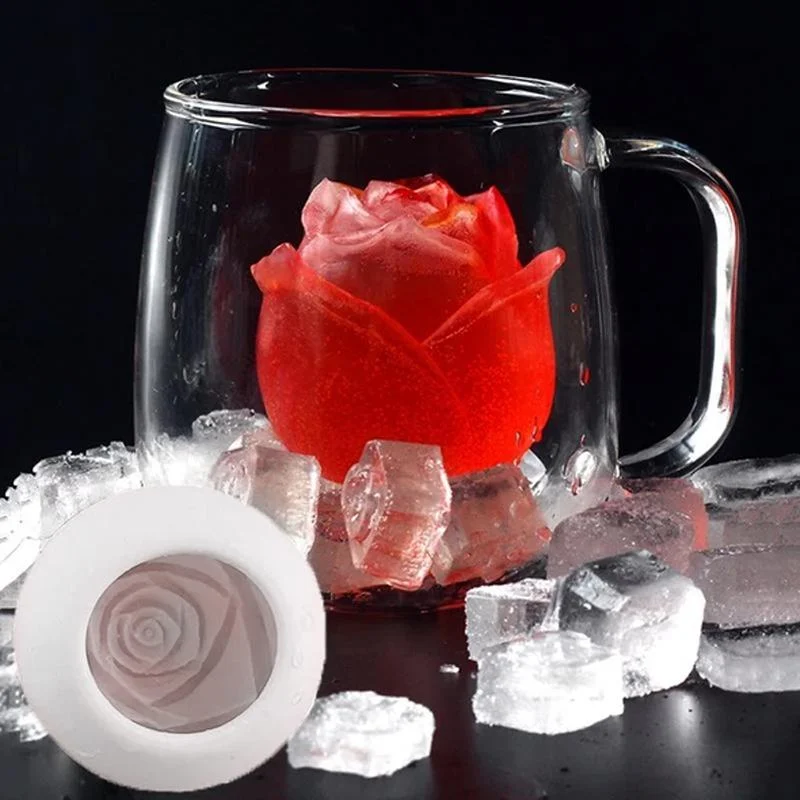 3D Silicone Rose Shape Ice Cube Mold -  - #tag1#
