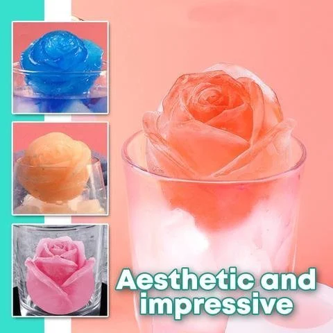 3D Silicone Rose Shape Ice Cube Mold -  - #tag1#