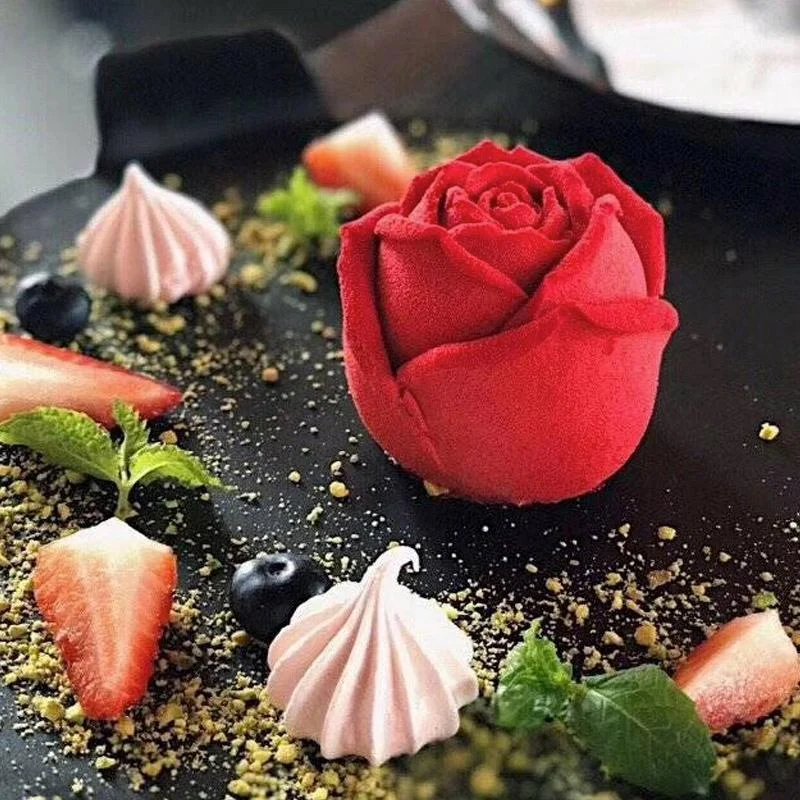 3D Silicone Rose Shape Ice Cube Mold -  - #tag1#