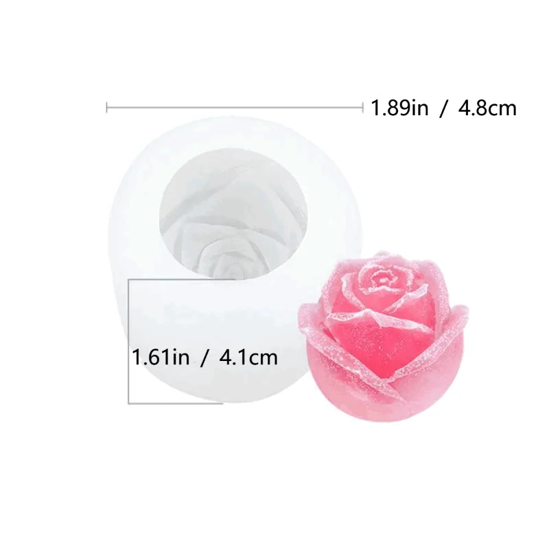 3D Silicone Rose Shape Ice Cube Mold -  - #tag1#