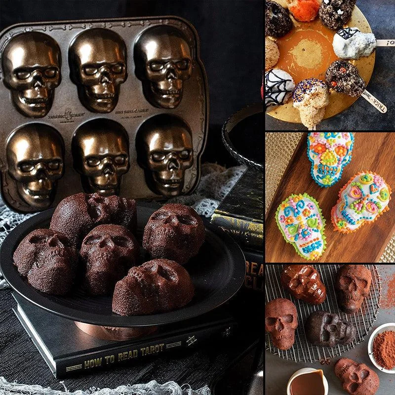3D Skull Mold - Aluminum Baking Pan -  - #tag1#