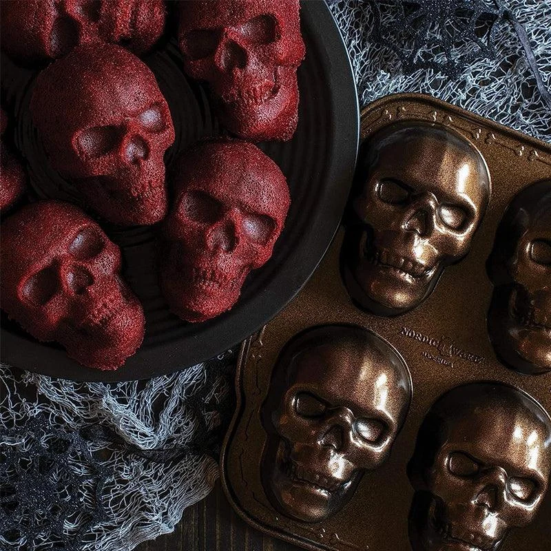 3D Skull Mold - Aluminum Baking Pan -  - #tag1#