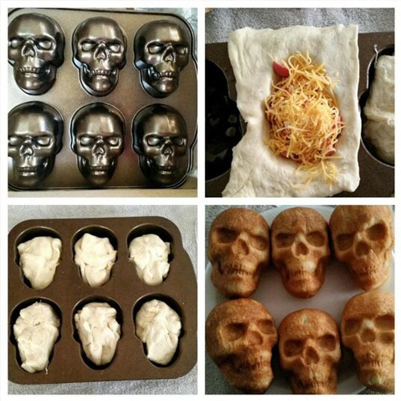 3D Skull Mold - Aluminum Baking Pan -  - #tag1#