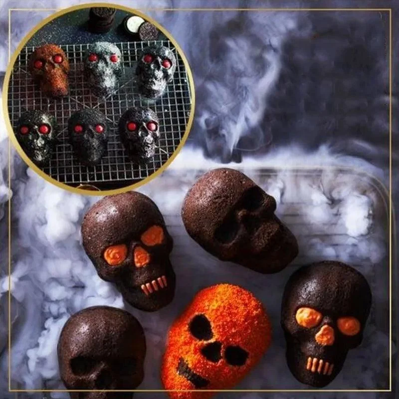 3D Skull Mold - Aluminum Baking Pan -  - #tag1#