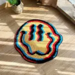 3D Smiling Face Hand Crafted Rug