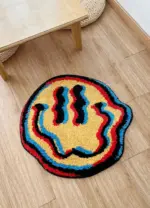 3D Smiling Face Hand Crafted Rug