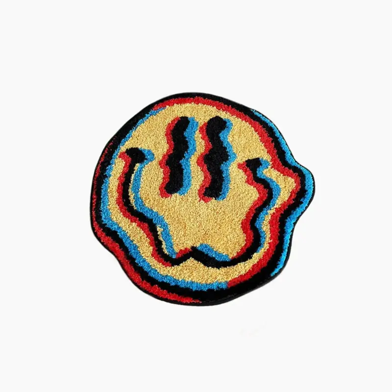 3D Smiling Face Hand Crafted Rug