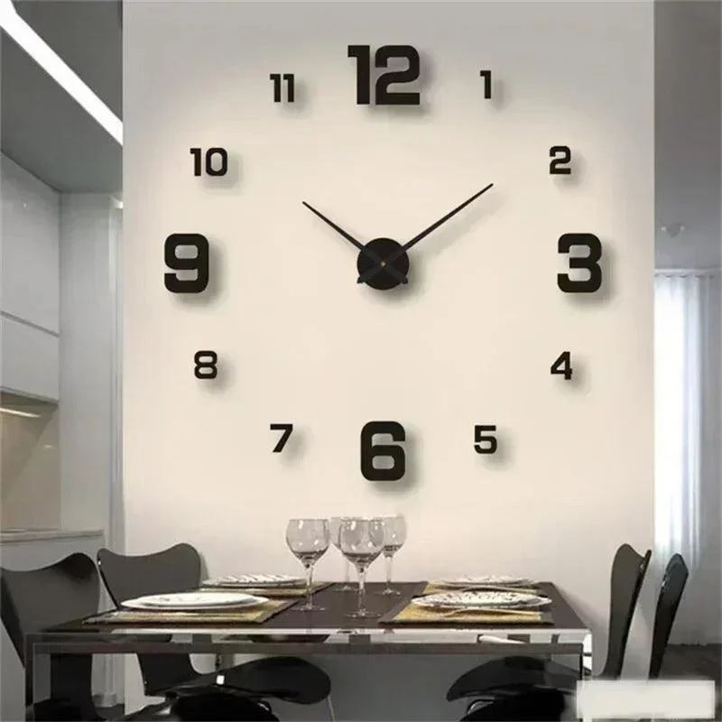 3D Wall Clock Mirror Stickers -  - #tag1#