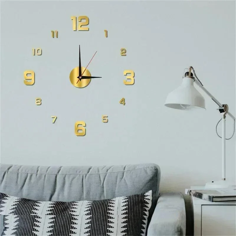 3D Wall Clock Mirror Stickers -  - #tag1#