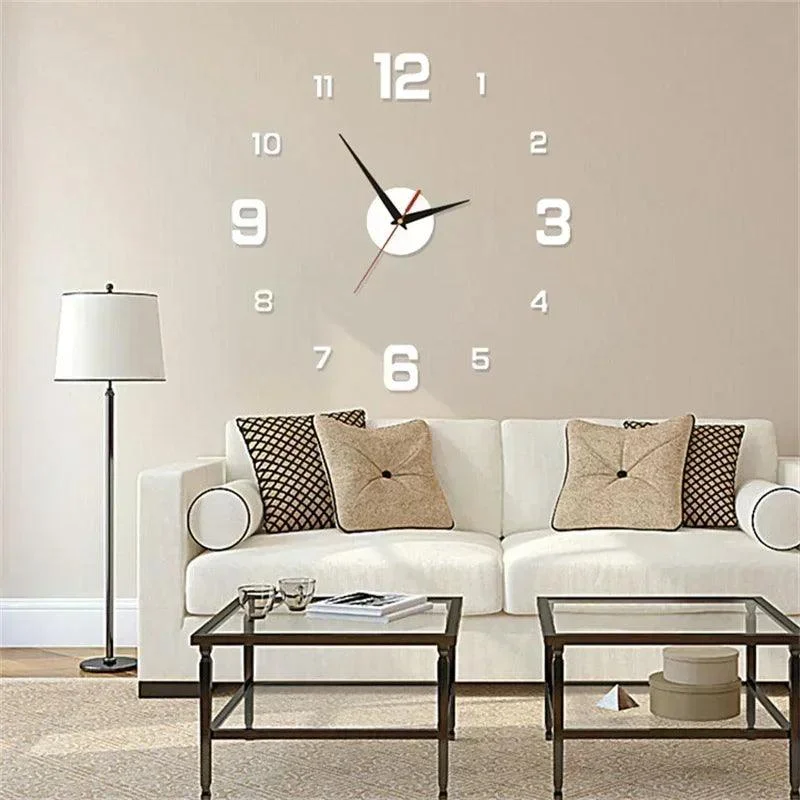 3D Wall Clock Mirror Stickers -  - #tag1#