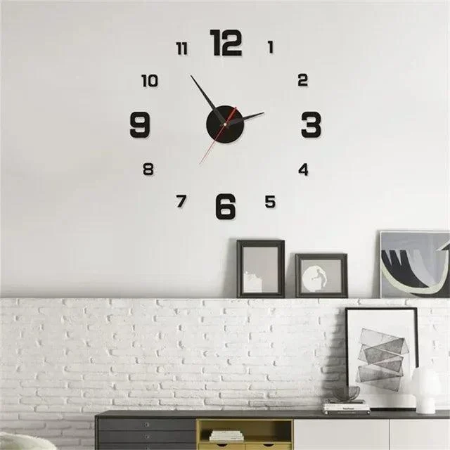 3D Wall Clock Mirror Stickers -  - #tag1#