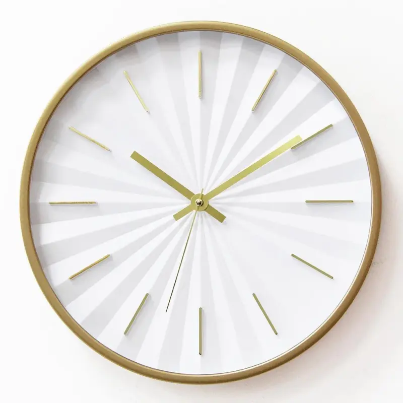 3D Wall Decoration Silent Clock for Bedroom 12 Inches
