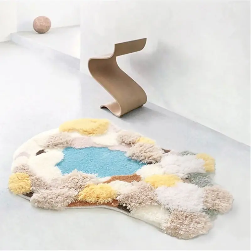 3D Winter Lake Tundra Hand Crafted Rug