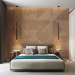 3D Wood Wall Panels Set of 4