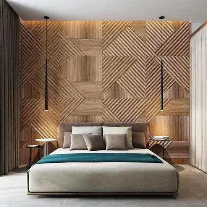 3D Wood Wall Panels - Set of 4 -