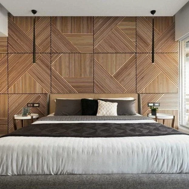 3D Wood Wall Panels - Set of 4 -