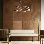 3D Wood Wall Panels Set of 4