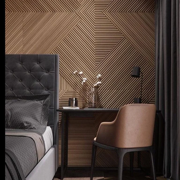 3D Wood Wall Panels - Set of 4 -