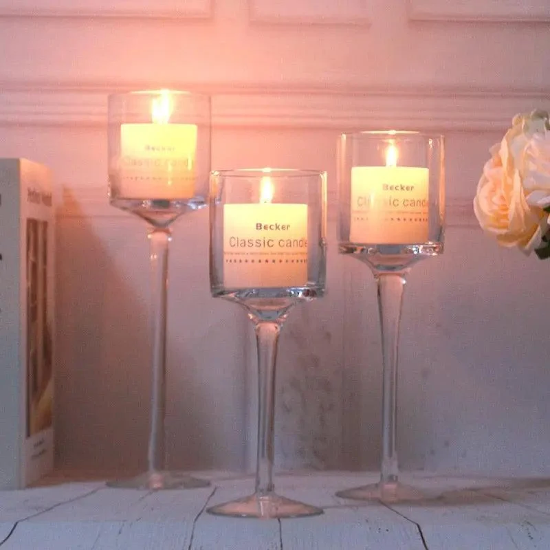 3PCS Crystal Candle Holder Set -  - #tag1#