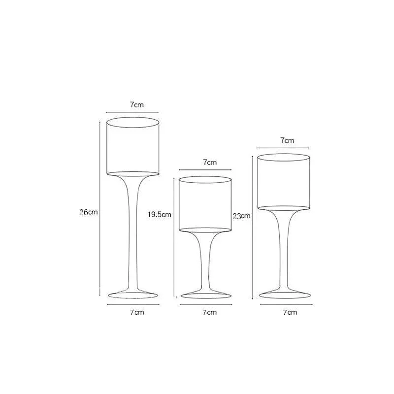 3PCS Crystal Candle Holder Set -  - #tag1#