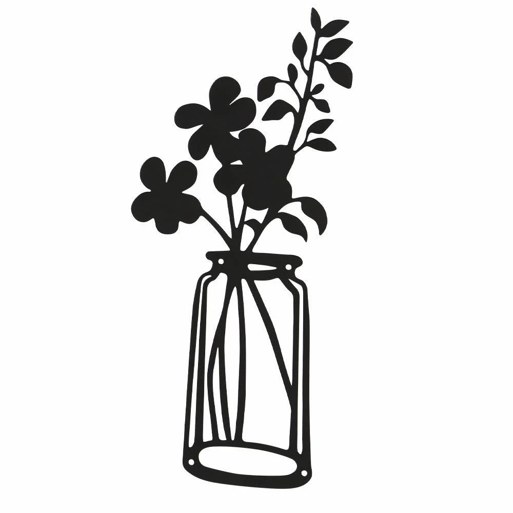 3PC Flat Metal Vase Wall Decor -  - #tag1#