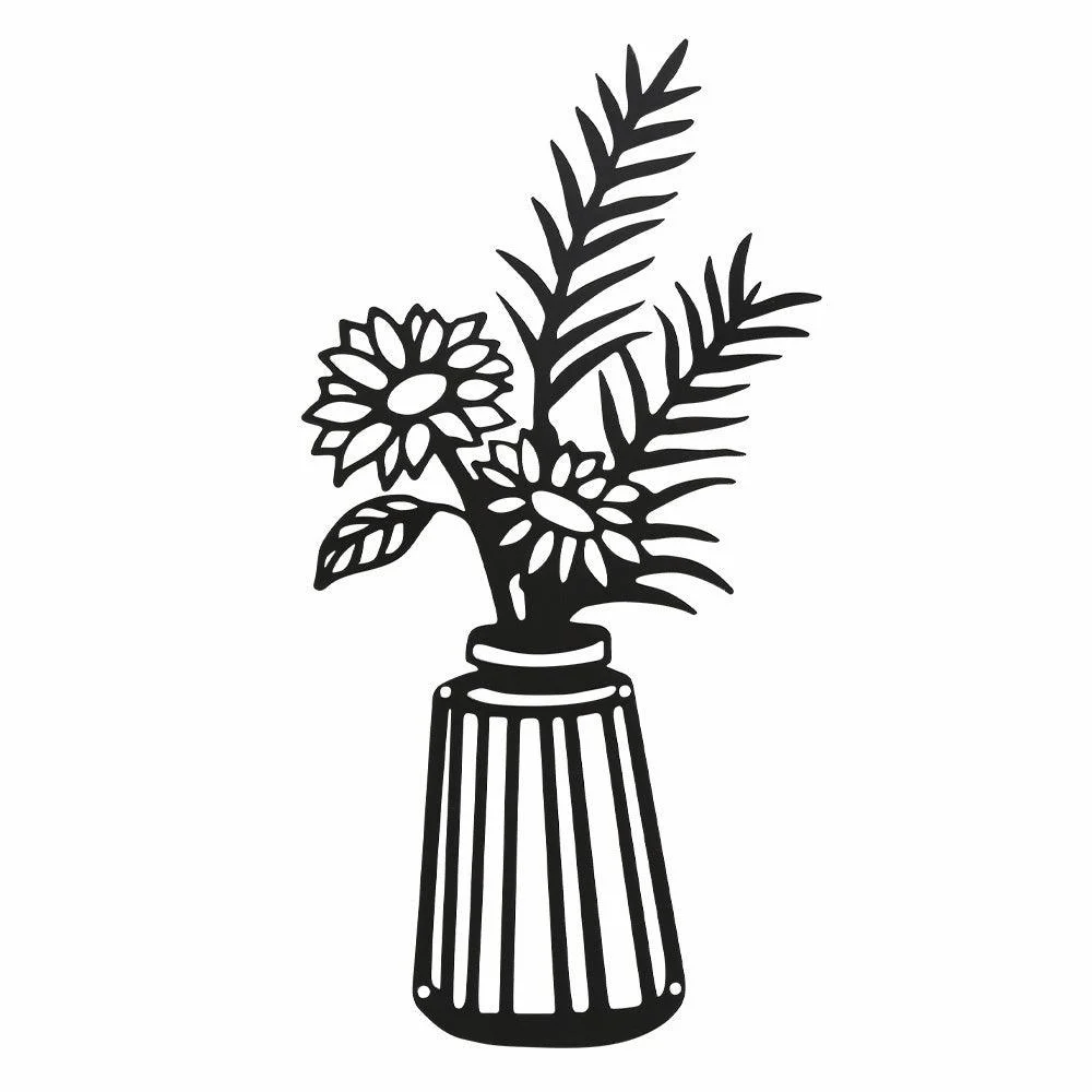 3PC Flat Metal Vase Wall Decor -  - #tag1#