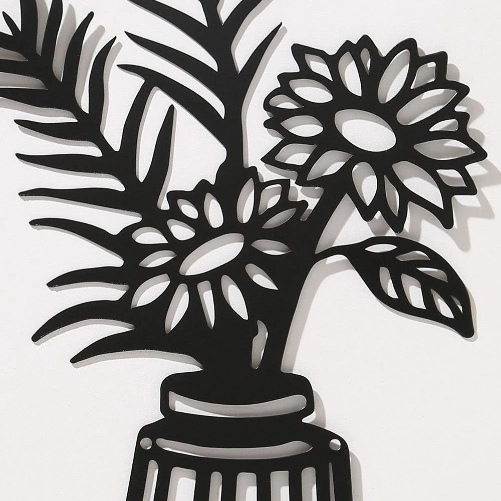 3PC Flat Metal Vase Wall Decor -  - #tag1#